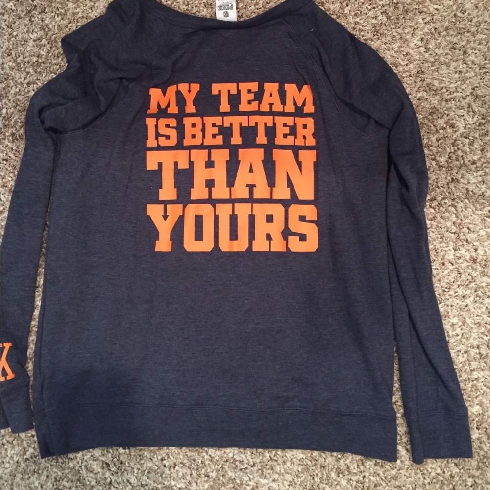 Chicago Bears Navy Long-Sleeve Women's Sweater - PNK - Picture 3 of 3